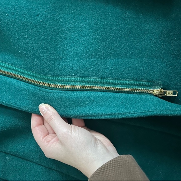 J. Crew City coat emerald green wool blend 6 - Picture 4 of 10